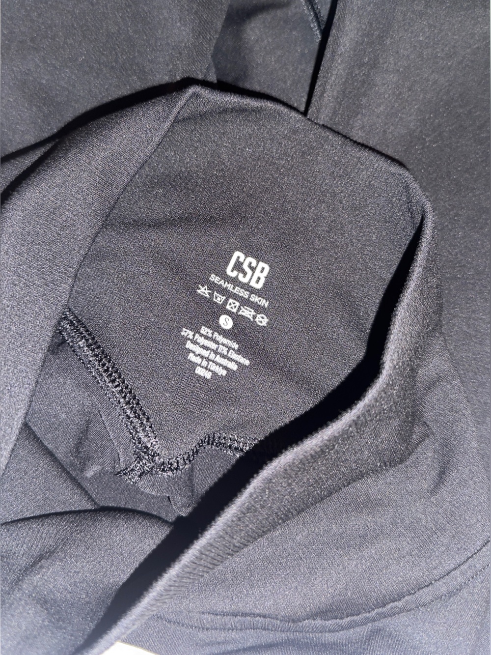 CSB S Seamless invisible scrunch black leggings